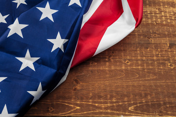 Close up shot of american usa flag