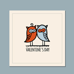 Valentine's day greeting card design. Love and Wedding Art