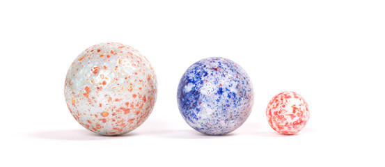 Genuine old glass marbles, vintage toy