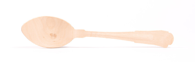 Eco friendly wooden cutlery, plastic free concept