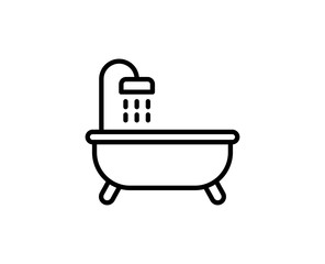 Bath premium line icon