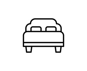 Line Bed icon isolated