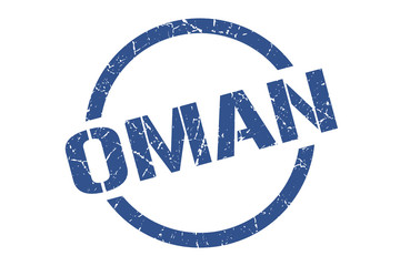 Oman stamp. Oman grunge round isolated sign