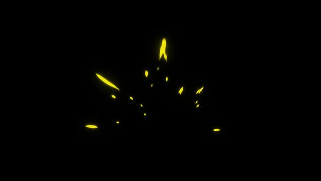 Cartoon spark effects Pack animation,cartoon effects elements,spark cartoon effects animation.alpha channel with 4K resolution.Shape Elements . Flat Style Animated Shapes, Elements.