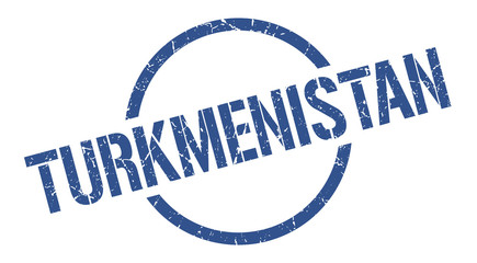 Turkmenistan stamp. Turkmenistan grunge round isolated sign