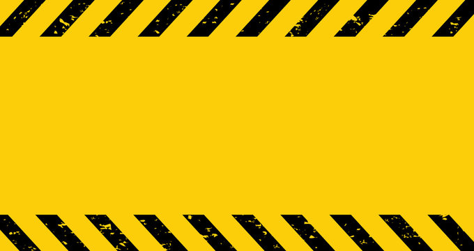 Black and yellow line striped. Caution tape. Blank warning background. Grunge striped Vector illustration