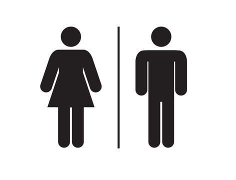Men and women restroom icon sign. toilet sign, vector illustration