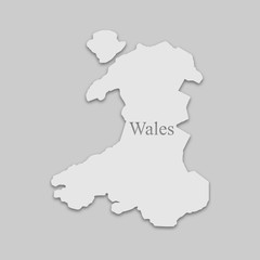 map of Wales