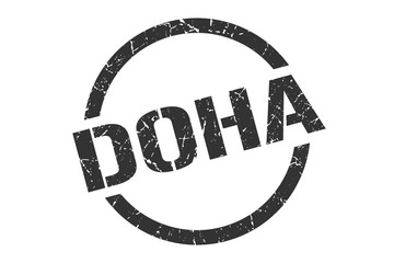 Doha stamp. Doha grunge round isolated sign