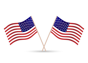 American Flags. Flags of USA.  There is also a vector copy in the portfolio