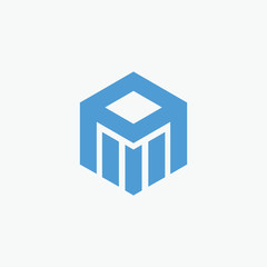 Geometric Square with Letter A Business Company Vector Logo Design. Letter A abstract design logo icon. Vector illustration transportation company logo - vector