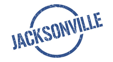 Jacksonville stamp. Jacksonville grunge round isolated sign