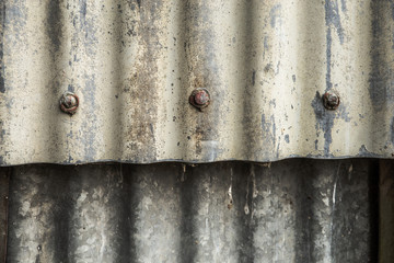 Abstract background grunge metal corrugated iron with scratches and rust. Rough textured old weathered rustic backdrop