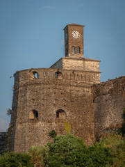 Obraz premium Clock tower and fortress at Gjirokaster castle, Albania