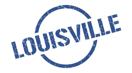 Louisville stamp. Louisville grunge round isolated sign