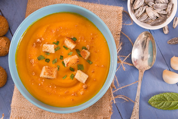 Pumpkin cream soup.