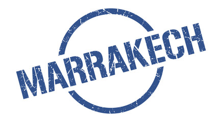 Marrakech stamp. Marrakech grunge round isolated sign