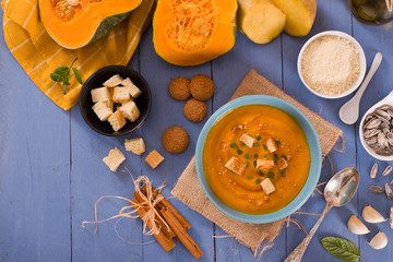 Pumpkin cream soup.