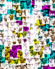 Abstract neon tile pattern