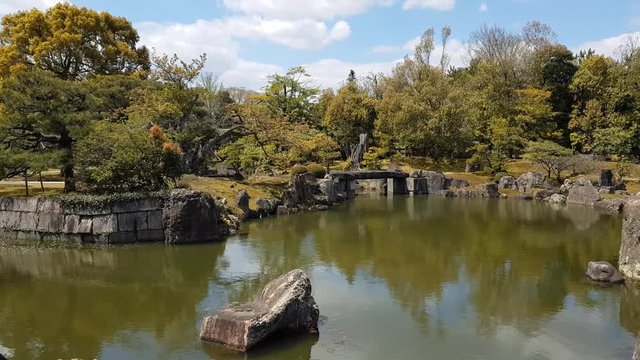 Garden in Nijo Castle, Kyoto, Japan