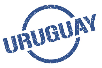 Uruguay stamp. Uruguay grunge round isolated sign