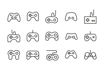 Icon set of gamepad.