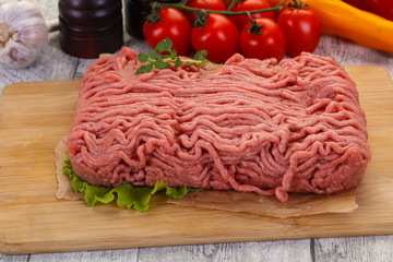 Raw turkey minced meat