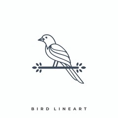 Hing Bird Illustration Vector Template