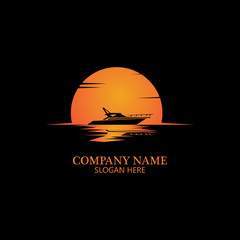 boat logo template,ship icon design,illustration element vector