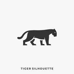 Tiger Walking Illustration Vector Template