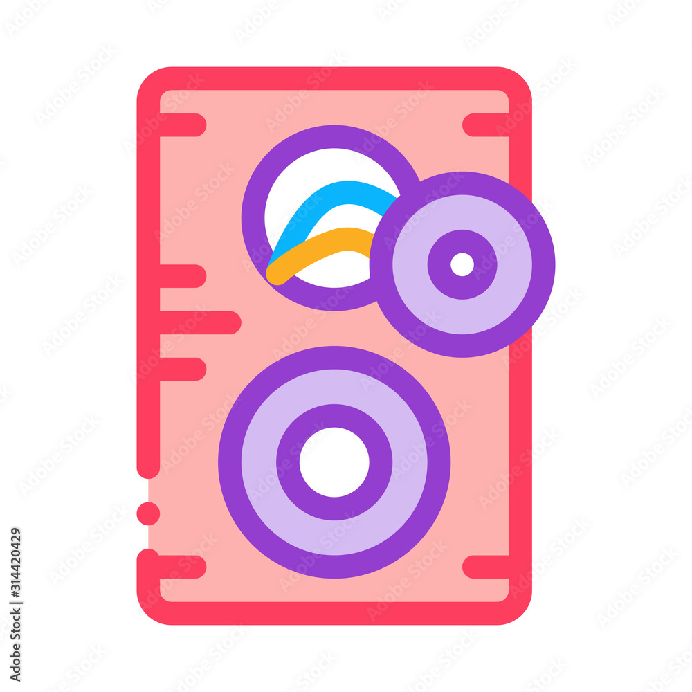Poster broken dynamic icon vector. outline broken dynamic sign. isolated contour symbol illustration