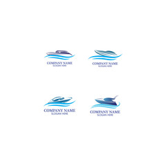 Set of collection travel logo with air plane concept design vector