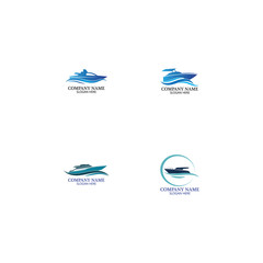 Set of collection travel logo with air plane concept design vector