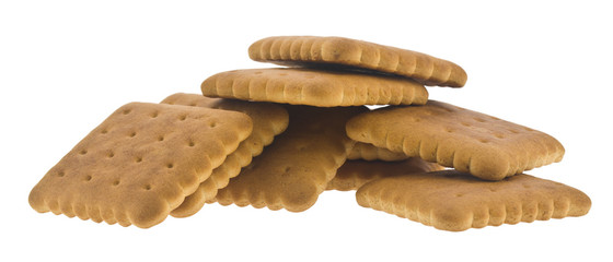 Cookies isolated on a white background close-up.