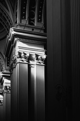 Fototapeta premium black and white Pilar basilica interior detail