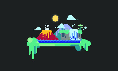 Obraz premium Landscape Illustration
