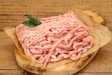 Raw pork minced meat for cooking