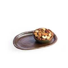 nuts or mix nuts on a background new.