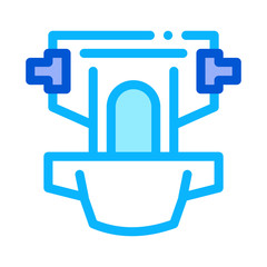 Diaper For Baby Icon Vector. Outline Diaper For Baby Sign. Isolated Contour Symbol Illustration