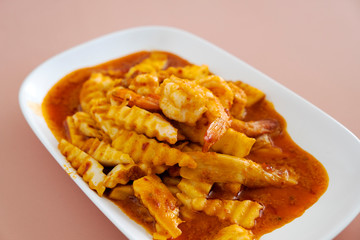 Prawns with Thai Spicy Coconut Stir-Fry