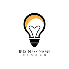 Light bulb creative Logo symbol vector template design