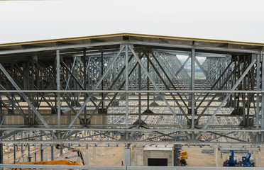 Impalcatura in acciaio in cantiere edile