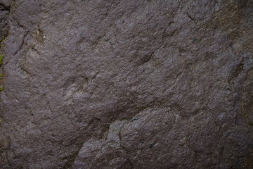 Texture of wet stone covered with moss. Background image of macro photography texture stone