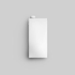 Mockup of cardboard empty rectangular packaging for juice and milk for presentation design.