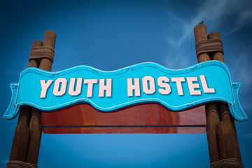 Street Sign to Youth Hostel