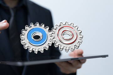 gear Technology setting concept background.
