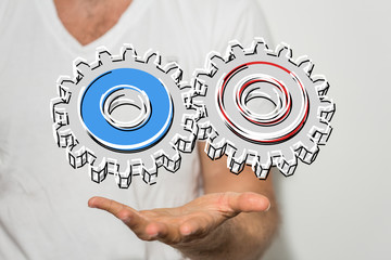 gear Technology setting concept background.