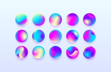 Set of vivid fluid gradients. Meshed creative texture for web design and branding. Vector Illustration EPS 10