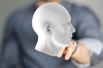 human head, chakra power, inspiration abstract thought.