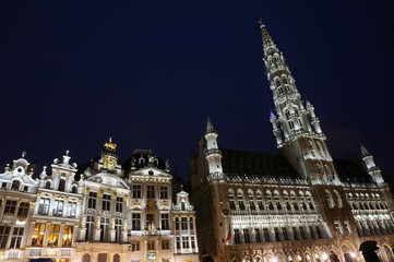 Fototapeta na wymiar the cityhall of brussels, belgium